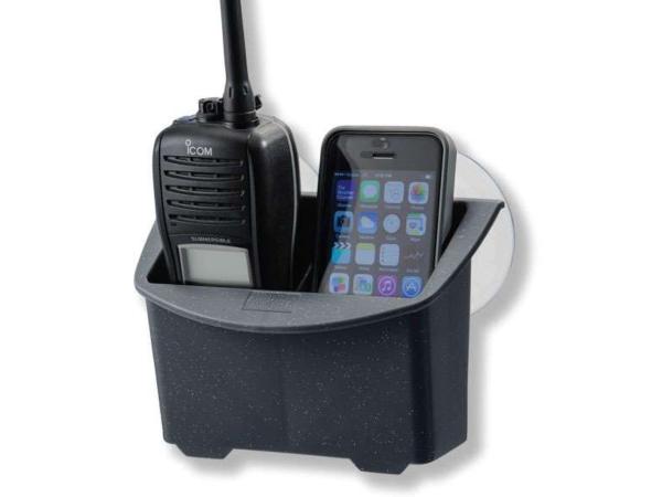 5x Opbergbak tweevaks met zuignap grijs Boatmates