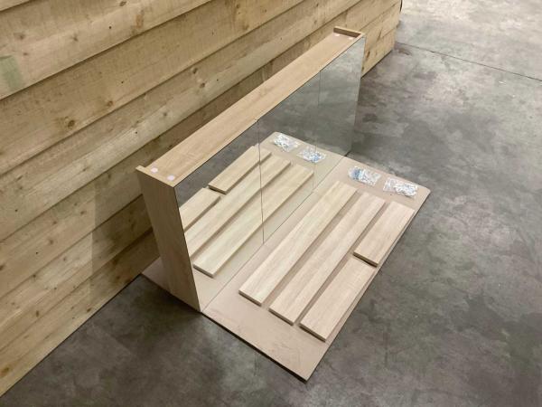 Spiegelkast Eiken Softclose 120x60,5x15cm