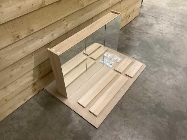 spiegelkast softclose 100x60,5x15cm Gino eiken