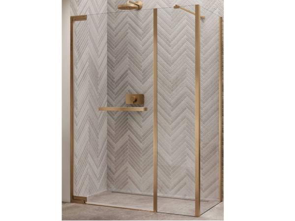 Novellini N180 F100 zijwand 97,5-99,5cm helder glas zwart