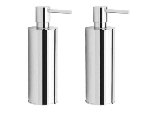 2x Beaux zeepdispenser staand 150ml Ulis chroom