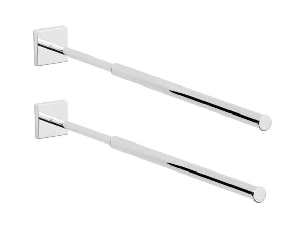 2x Alterna handdoekhouder telescopisch 33-53cm chroom