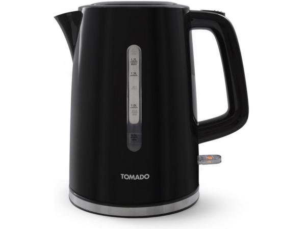 Tomado - Kunststof waterkoker - Zwart - 1,7 liter inhoud