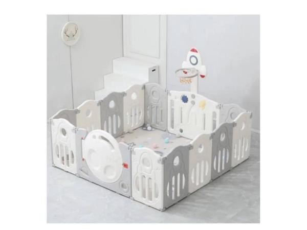 Kinderbox - Speelbox - Puppy - Grijs - 160x160 cm
