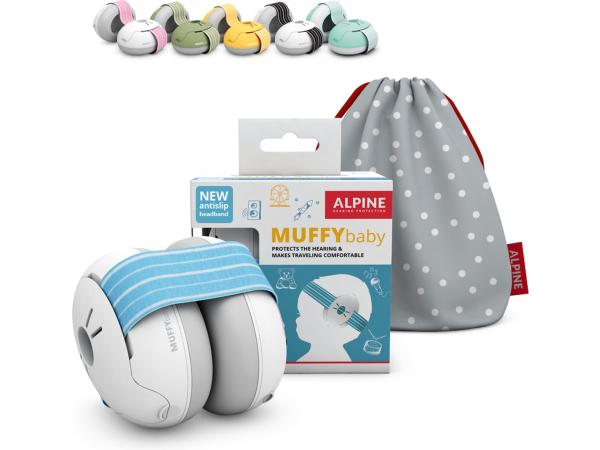 Alpine Muffy Baby Oorkappen - Premium Gehoorbescherming voor Baby en Peuter - CE &amp; ANSI Gecertificeerd - Verstelbaar - 23 dB Voor Maximale Gehoorbescherming - Blauw