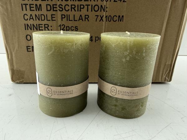 Essentials | Olijfgroene Kaarsen 7x10 cm 