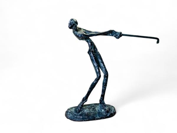 Uniek | Gestileerd Bronzen Beeld 'De Golfer'