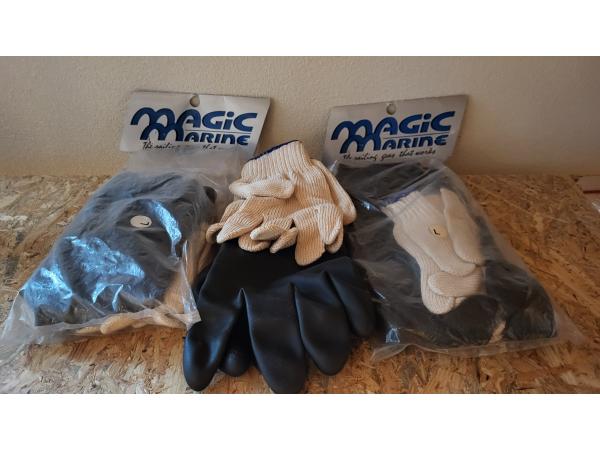 3x Magic Marine Zeilhandschoenen Latex Maat L