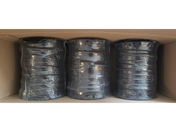 3x Katoen touw zwart 6mm 100m per rol