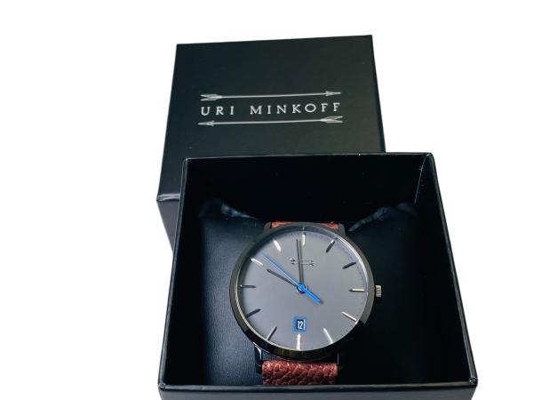 Uri Minkoff | Gunmetal & Blue Accent