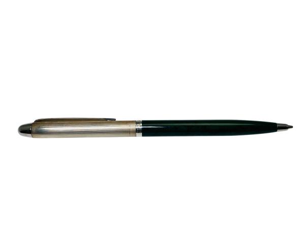 Capitol | Solid Silver 925 Cap | Green Marble Pencil