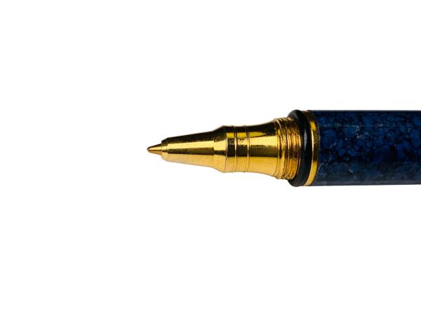 Luxury Rollerball | 'Lapis Blue' Marble | Gold Plated