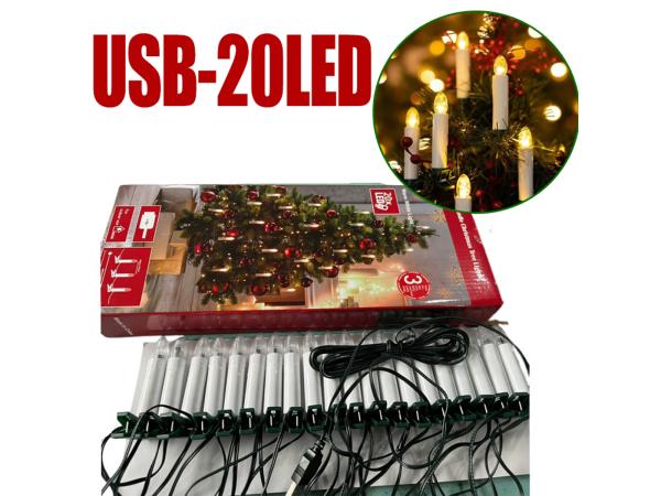 Kerstboomverlichting - LED kaarsjes - 20 lampjes