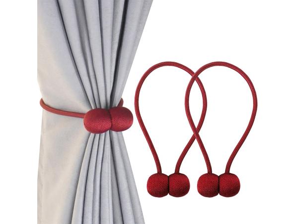 Gordijnmagneten set van 2 - rood