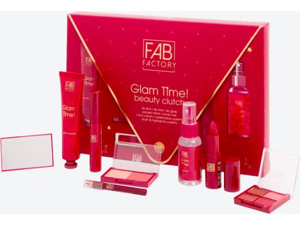 FAB Factory Glam Time Beauty Clutch 8 Make-Up producten 