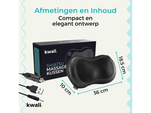 kwali.® Premium Massagekussen Shiatsu