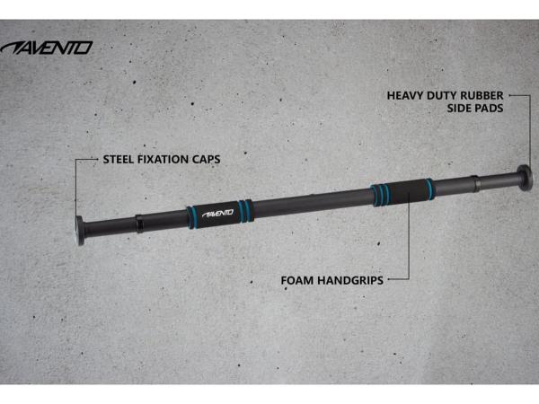 Avento Deurpost Trainingsstang Zwart 65 cm tot 105 cm Staal