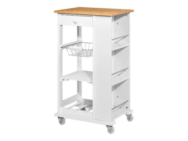 LIVARNO home Keukentrolley met Mand en Wijnrek