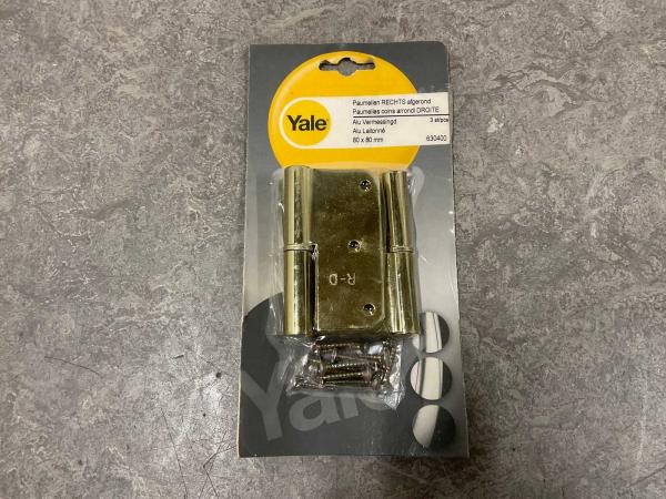 5x  Yale paumellen rechtse uitvoering set 80x80mm