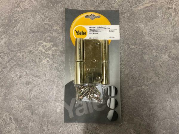 6x Yale Paumellen set linkse uitvoering 80x80mm