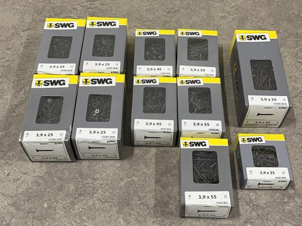 SWG gipsplaatschroeven set 11-delig