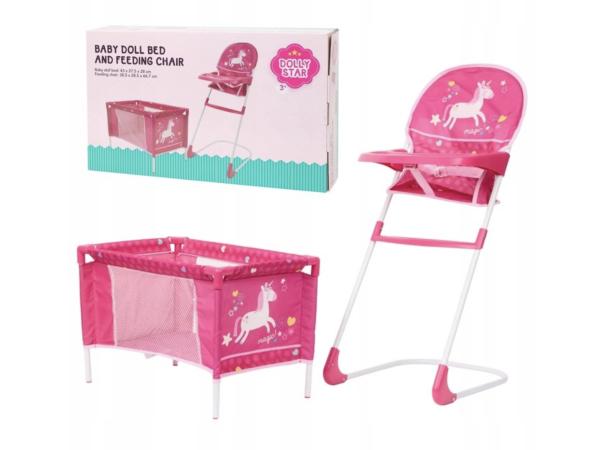 Dolly Star - Poppenstoel en bed - 2 in 1 