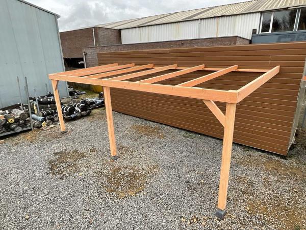 Carportframe muuraanbouw  1200x300x215 cm