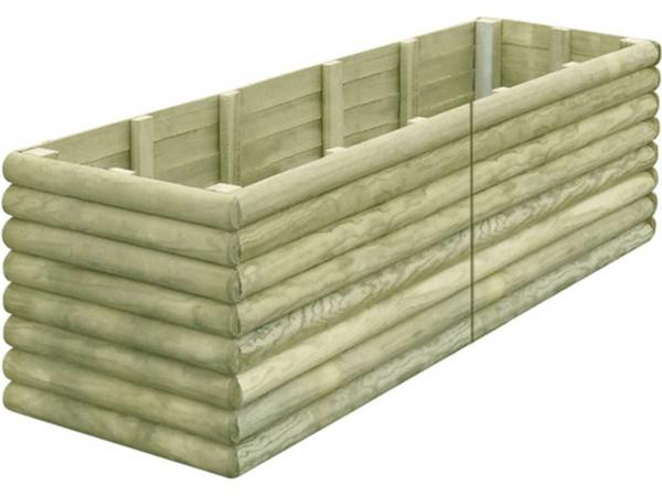 2x Plantenbak vurenhout - 206x50x48cm