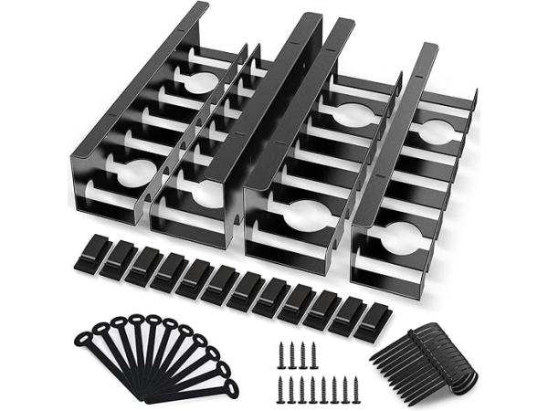 Set v 4 kabelgoten voor bureau zwart