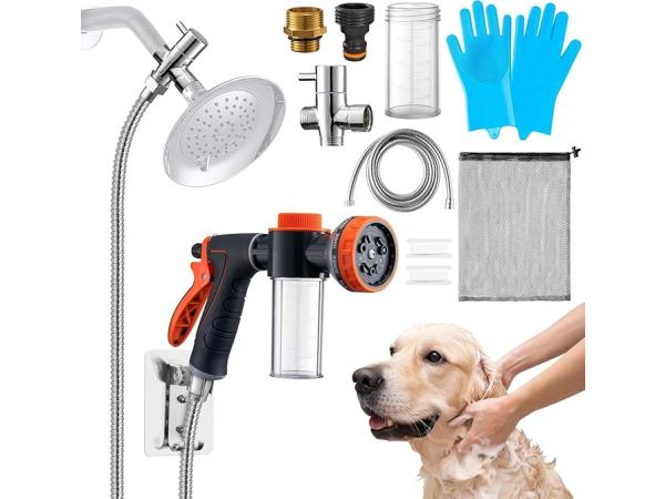 BeYumi Hondenwasslangbevestiging met 100cc zeepdispenser