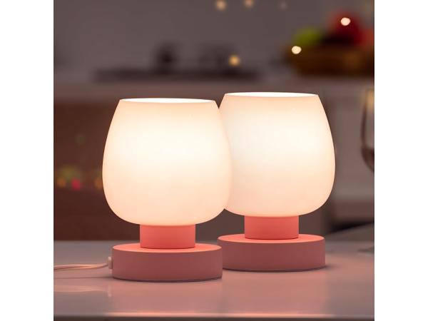 Set van 2 Nachtlampjes Touch Dimbaar Roze