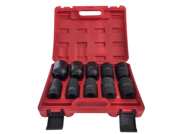 Slagmoerdoppenset 3/4″ 10-Delig met Koffer