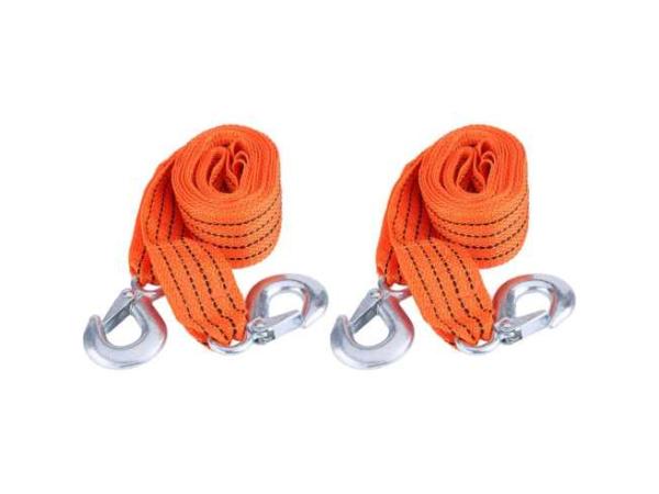 2x Sleepkabel 3 meter 3 ton belasting Met veiligheidshaken 