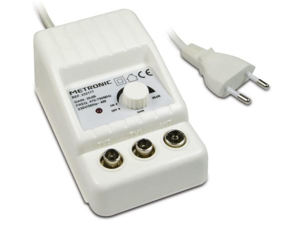 Metronic TV-antenneversterker voor binnen voor DTT-kanalen