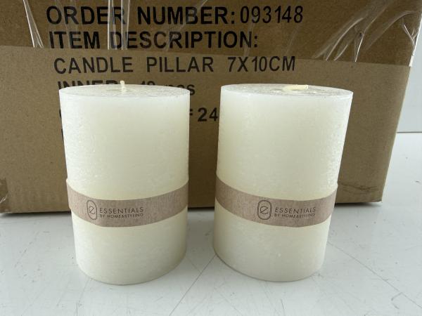 24x Essentials | Witte Kaarsen 7x10 cm