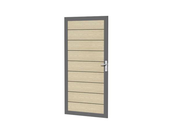 Aluminium tuindeur - houtlook eik - 183x93 cm