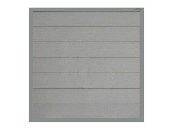 4x Composiet scherm met vast frame 180x180cm grijs