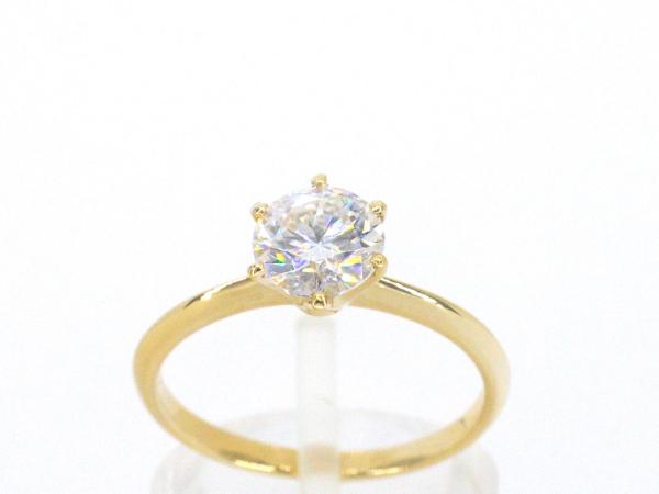 Gouden solitair ring briljant