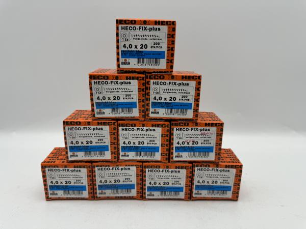 Heco schroeven 12.600 stuks 4,0x20mm (T15) verzinkt