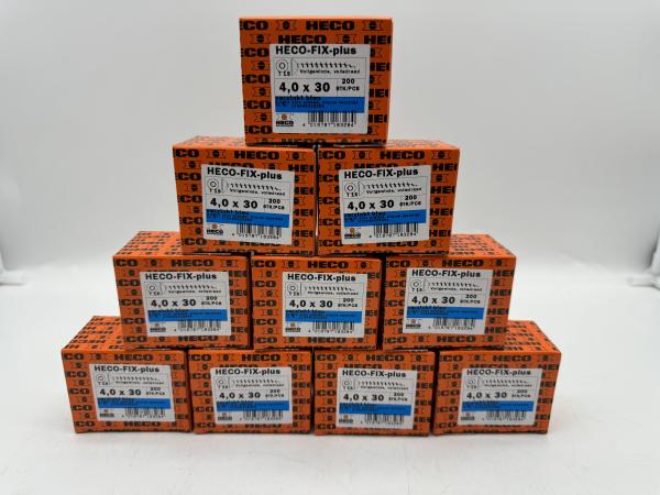  Heco schroeven 9000 stuks 4,0x30mm (T15) verzinkt