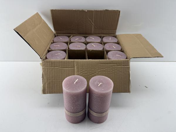 12x Essentials | roze kaarsen 7x14 cm