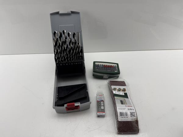 Bosch boren + bitset + schuurbanden 