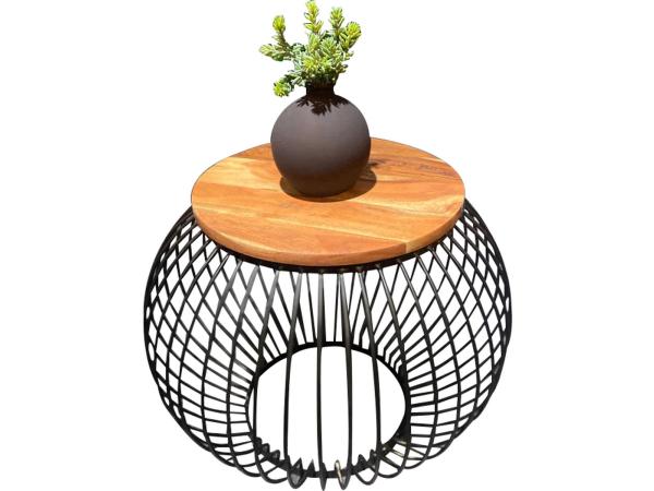 Salontafel Mangohout Rond – 65×65×51 cm