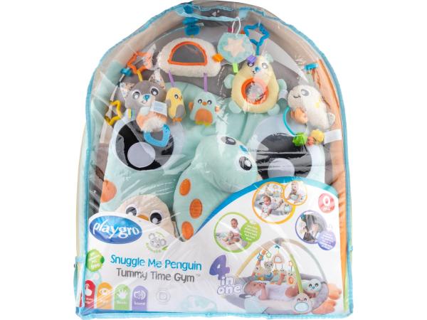 Playgro Snuggle Me Penguin Tummy Time Gym - Babygym Met Buikligkussen - speelkleed - speeltapijt
