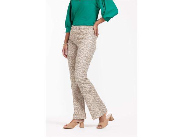 Studio Anneloes Elvira leo denim trousers Beige Maat XL