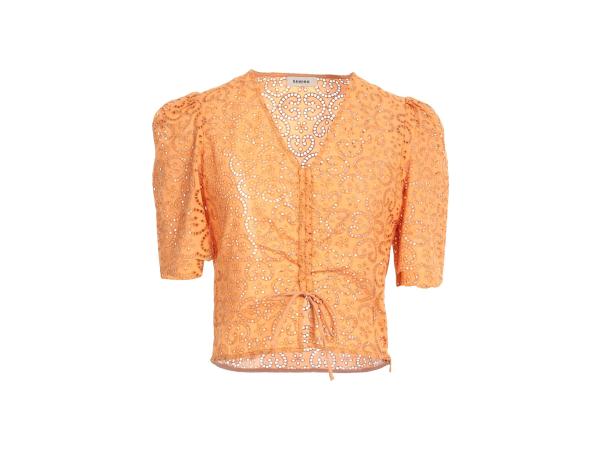 Sandro T-shirt Maat 3/40 Oranje Geborduurd 