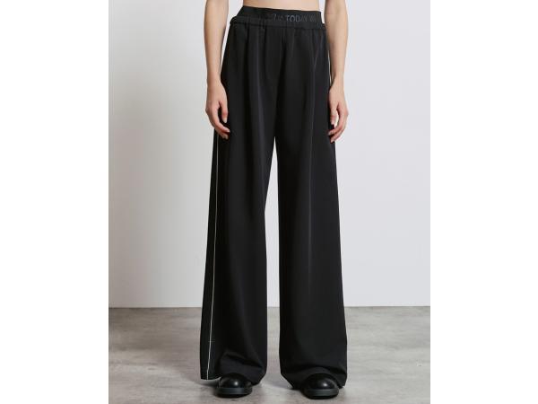 Acces Wijde broek met elastische tailleband maat 48