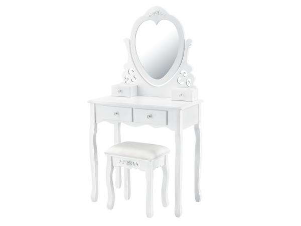 Schminktafel / kaptafel Julia - Wit - incl. spiegel