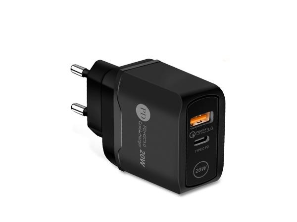 Quick charger zwart - dual port