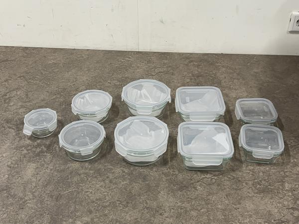 Glasslock glazen vershoudbakjes set 18-delig